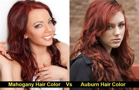 auburn and brown hair color|auburn vs mahogany hair color.